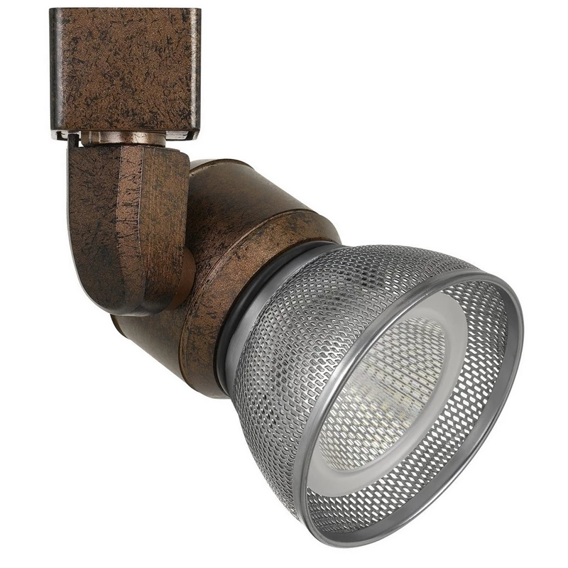 Budget π Benzara 10W Integrated LED Metal Track Fixture With Mesh Head In Bronze And Silver π