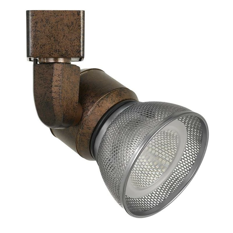 Budget π Benzara 10W Integrated LED Metal Track Fixture With Mesh Head In Bronze And Silver π - Image 2