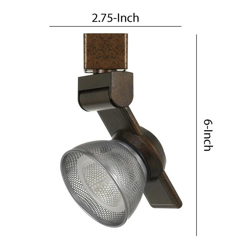 Coupon π€© Benzara 12W Integrated LED Metal Track Fixture With Mesh Head In Bronze And Silver π₯ - Image 6