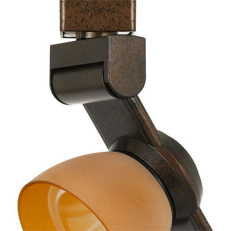 Discount π Benzara 12W Integrated LED Track Fixture With Polycarbonate Head In Bronze And Orange π - Image 4