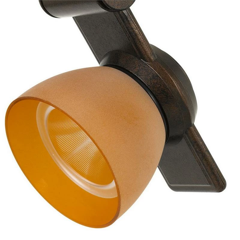 Discount π Benzara 12W Integrated LED Track Fixture With Polycarbonate Head In Bronze And Orange π - Image 5