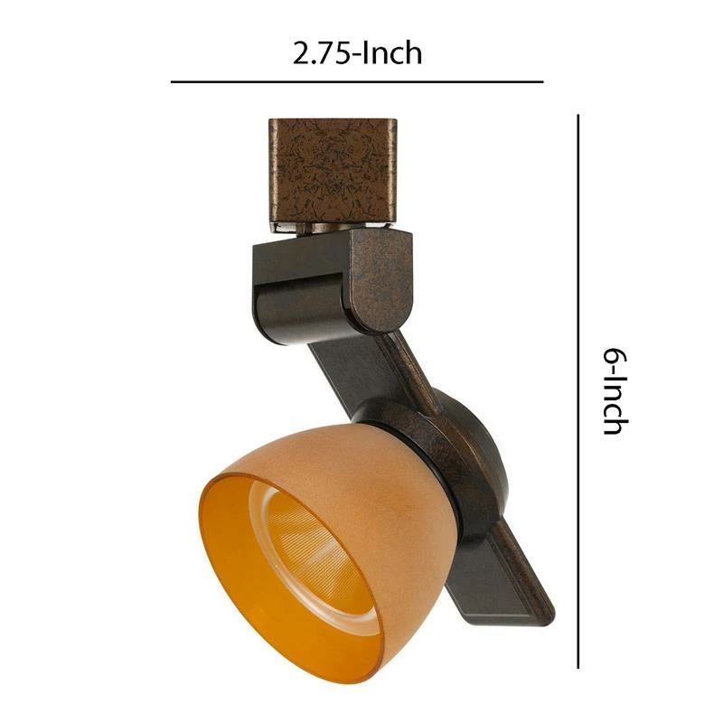 Discount π Benzara 12W Integrated LED Track Fixture With Polycarbonate Head In Bronze And Orange π - Image 6