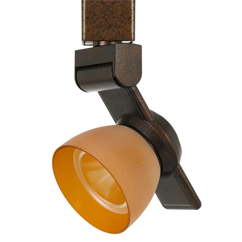 Discount π Benzara 12W Integrated LED Track Fixture With Polycarbonate Head In Bronze And Orange π