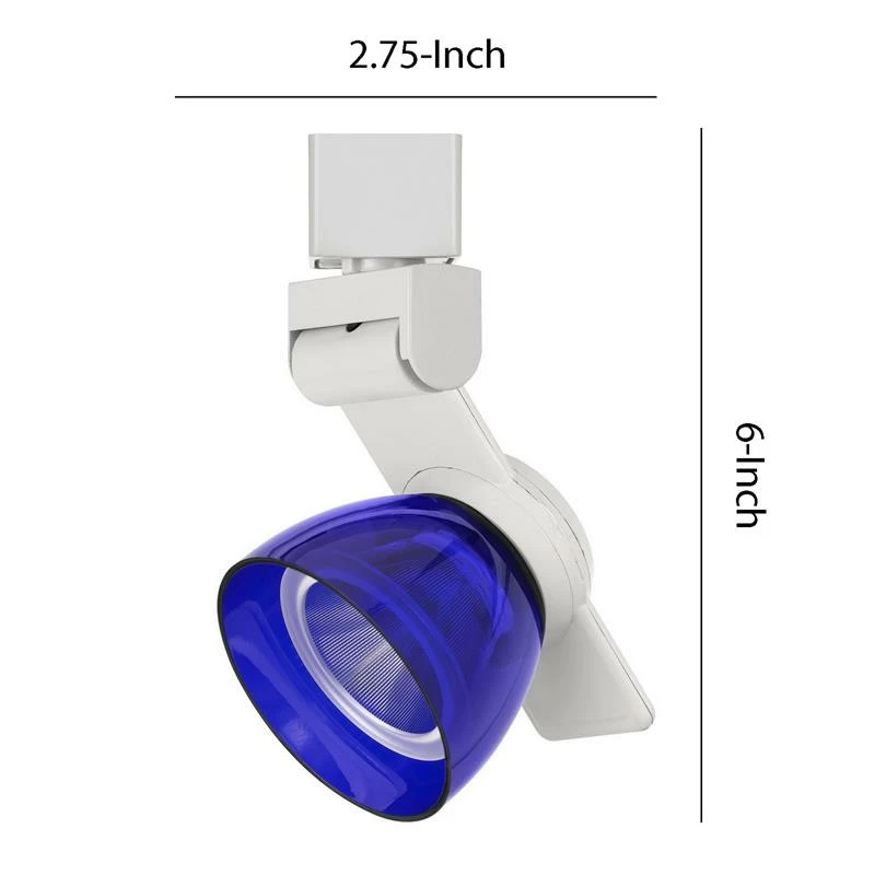 Discount β€οΈ Benzara 12W Integrated LED Track Fixture With Polycarbonate Head In White And Blue π - Image 6