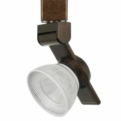 Discount π Benzara 12W Integrated LED Metal Track Fixture With Mesh Head In Bronze And White π§¨