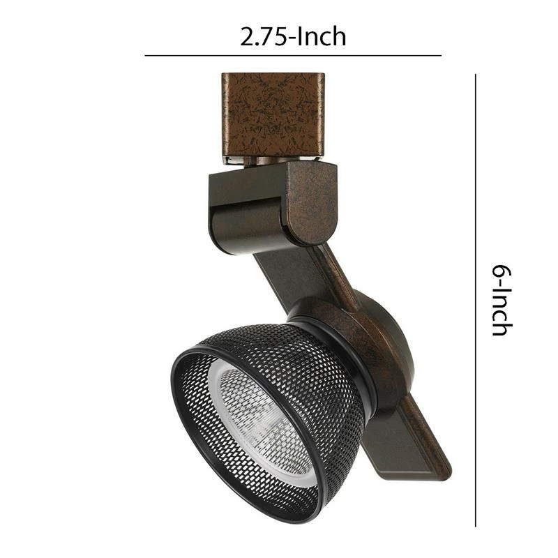 Wholesale β Benzara 12W Integrated LED Metal Track Fixture With Mesh Head In Bronze And Black β - Image 6