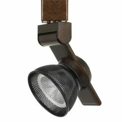 Wholesale ⭐ Benzara 12W Integrated LED Metal Track Fixture With Mesh Head In Bronze And Black ⭐