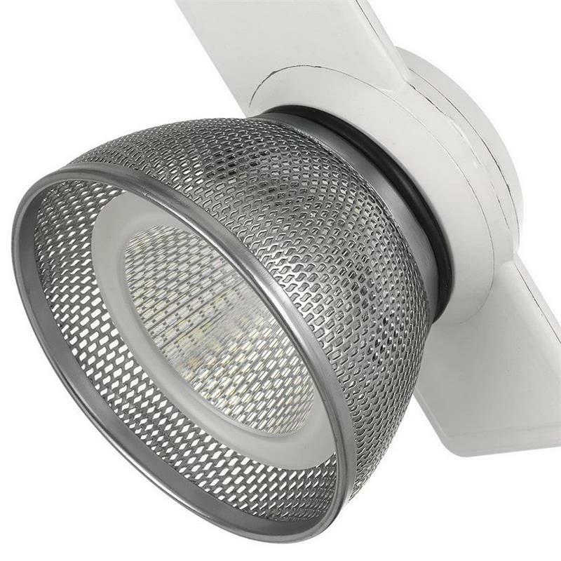 Cheapest π Benzara 12W Integrated LED Metal Track Fixture With Mesh Head In Gray And Black π - Image 5