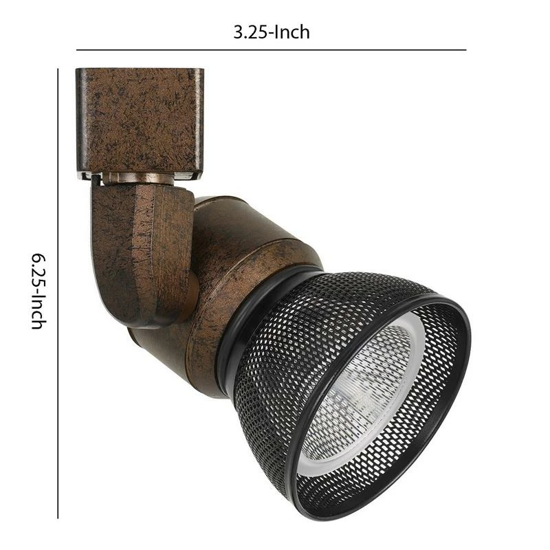 New π₯ Benzara 10W Integrated LED Metal Track Fixture With Mesh Head In Bronze And Black π₯ - Image 6