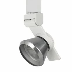 Best Sale 👍 Benzara 12W Integrated LED Metal Track Fixture With Cone Head In White And Silver 😉