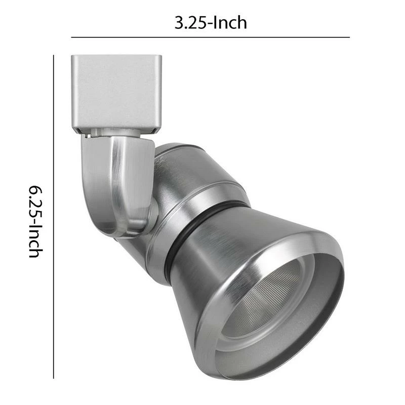 Deals βοΈ Benzara Metal Frame LED Track Fixture With Conical Shade In Silver 𧨠- Image 6