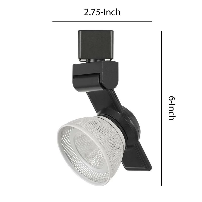 Cheap π Benzara 12W Integrated LED Metal Track Fixture With Mesh Head In Black And White βοΈ - Image 6