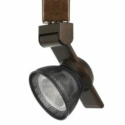 Coupon ✨ Benzara 12W Integrated LED Metal Track Fixture With Mesh Head InBronze And Dark Black 🔔