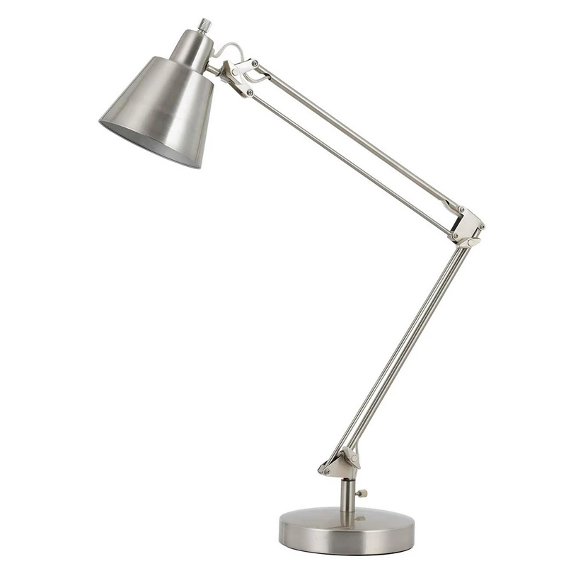 Flash Sale 𧨠Benzara 60W Metal Task Lamp With Adjustable Arms And Swivel Head With Set Of 2 In Silver π―