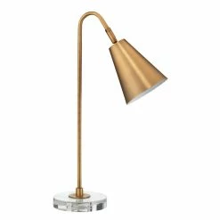 Outlet 🤩 Jamie Young Co Gazette Modern Iron Metal/Acrylic Task Lamp In Antique Brass 😉