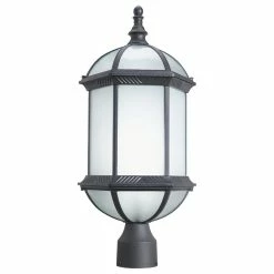 Hot Sale 😀 Woodbridge Lighting Glenwood Energy Saving Aluminum Post Mount Light In Black 🛒