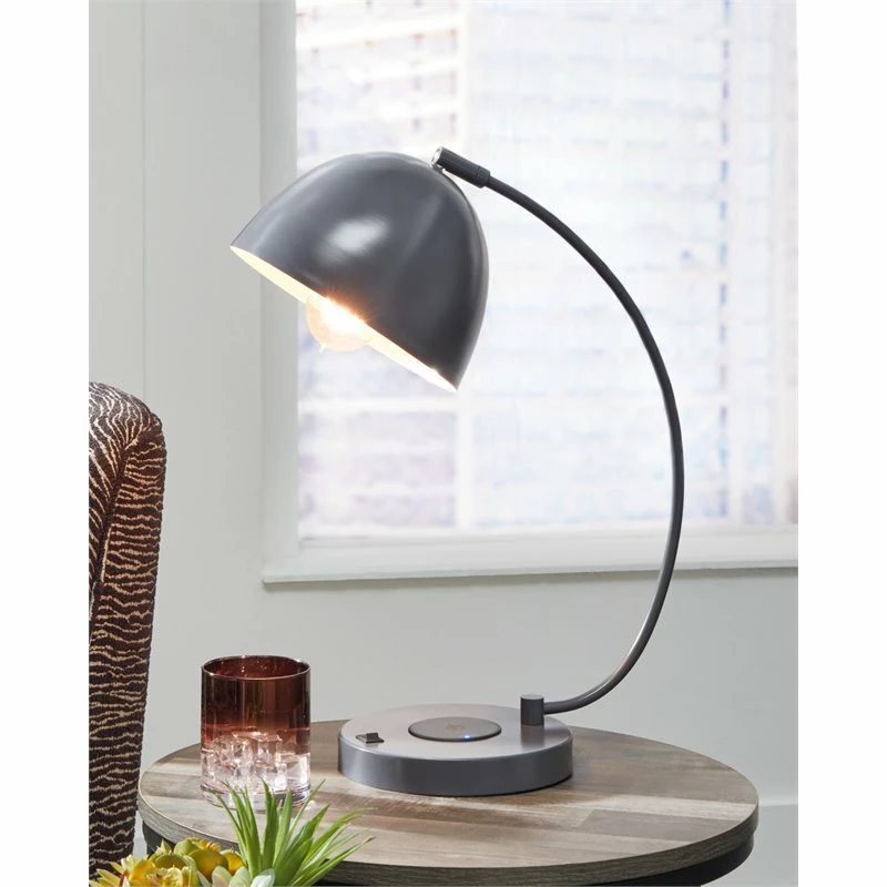 Discount π Bowery Hill Single Metal Desk Lamp In Gray π― - Image 2