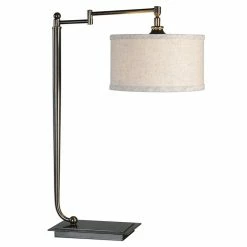Wholesale 🤩 Bowery Hill Modern Desk Table Lamp In Dark Bronze And Beige 🌟
