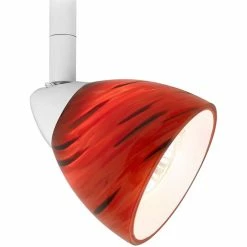 Best Sale π Benzara 50 Watt Glass Ceiling Track Light With Swirl Design In Red π§¨