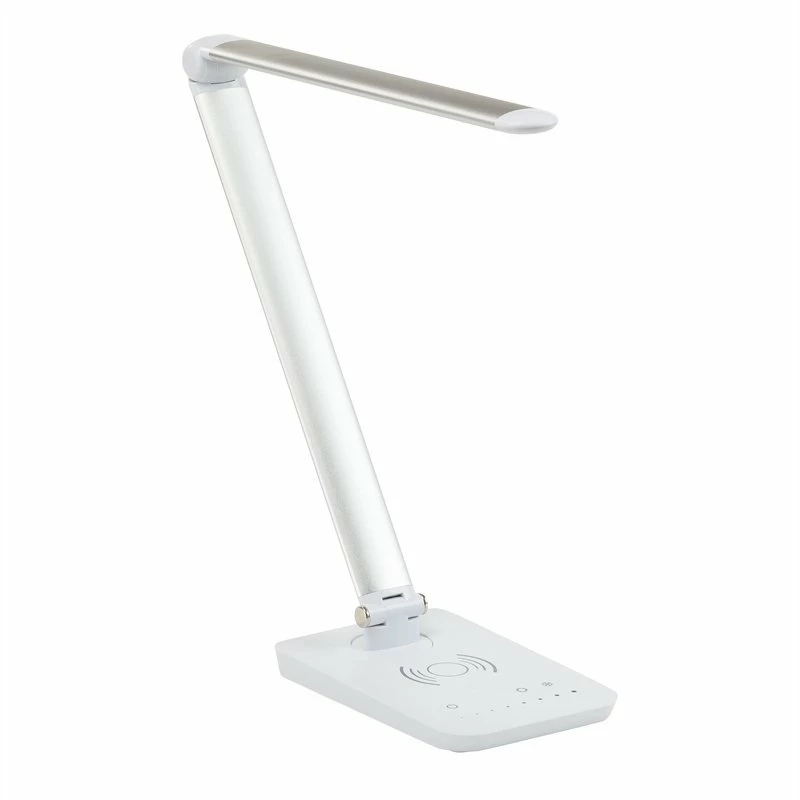 Best Pirce π€© UrbanPro Modern LED Lamp With Wireless Charging Pad & USB Port In Silver β¨