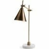 New ❤️ Napa Home & Garden Arnoldi Marble And Iron Metal Desk Lamp In White 🛒
