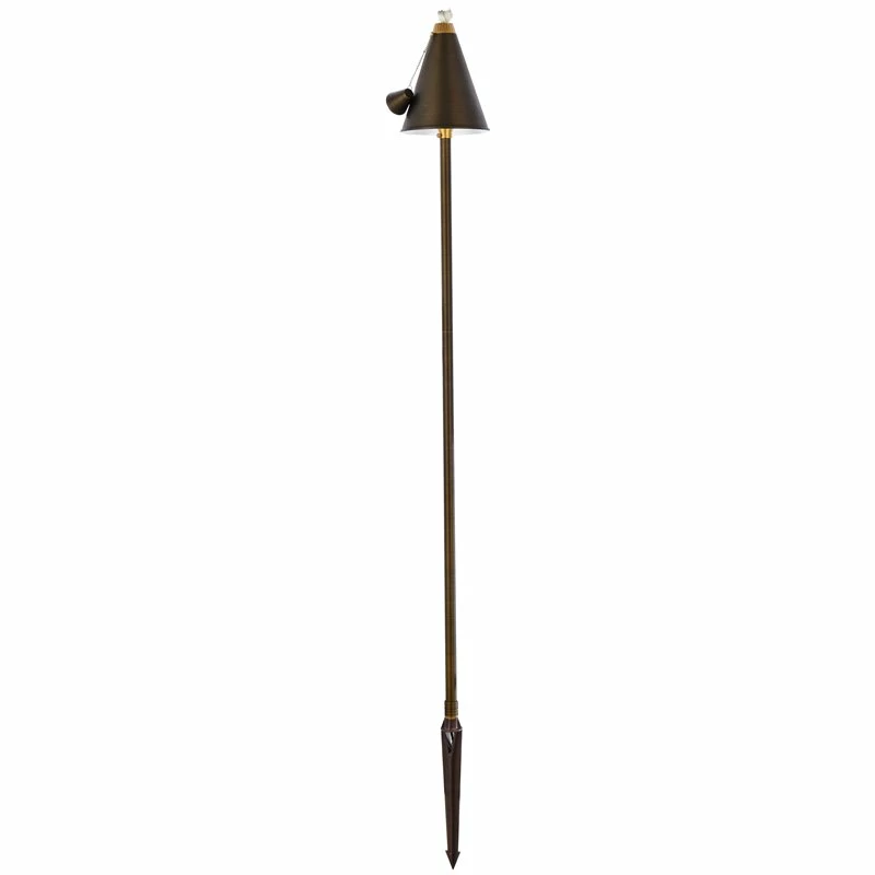 Budget β Elitco Lighting Chanterelle Outdoor Cast Brass Torch Path Light In Antique Brass β¨