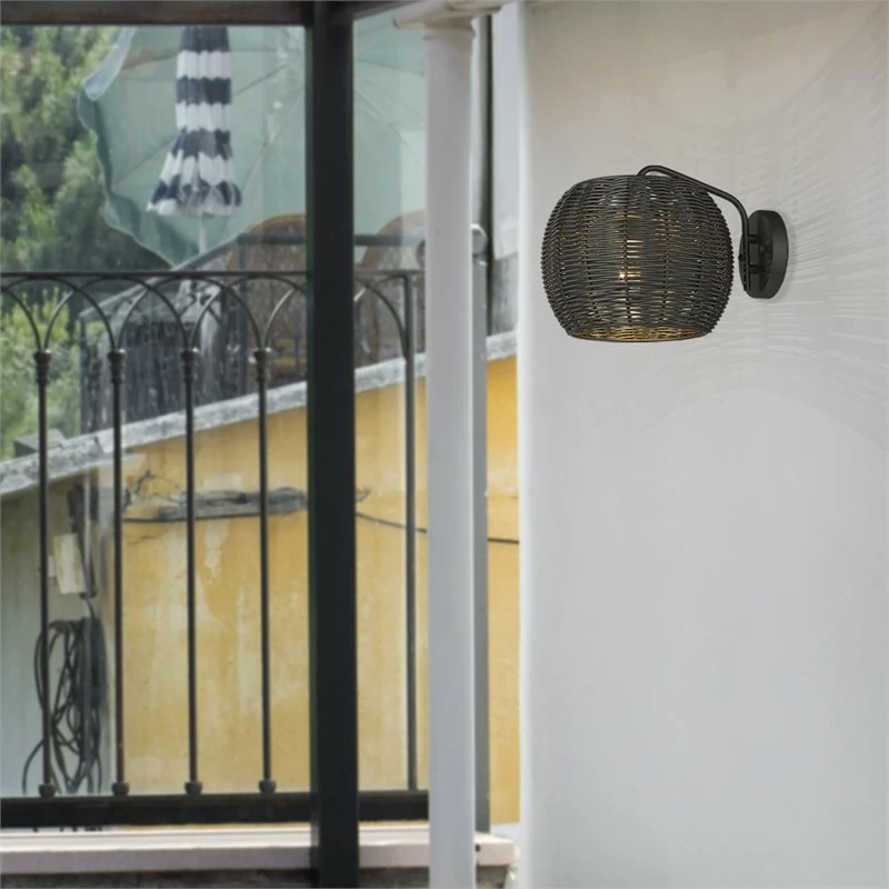 Deals β€οΈ Golden Lighting Vail 1 Light Steel Metal Outdoor Wall Sconce In Natural Black π― - Image 2