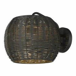 Deals β€οΈ Golden Lighting Vail 1 Light Steel Metal Outdoor Wall Sconce In Natural Black π―