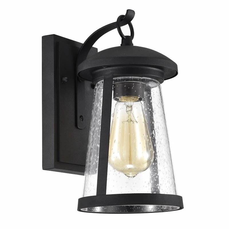 Discount π Chloe Lighting Freya 11" 1-Light Steel And Glass Outdoor Wall Sconce In Black π₯ - Image 5