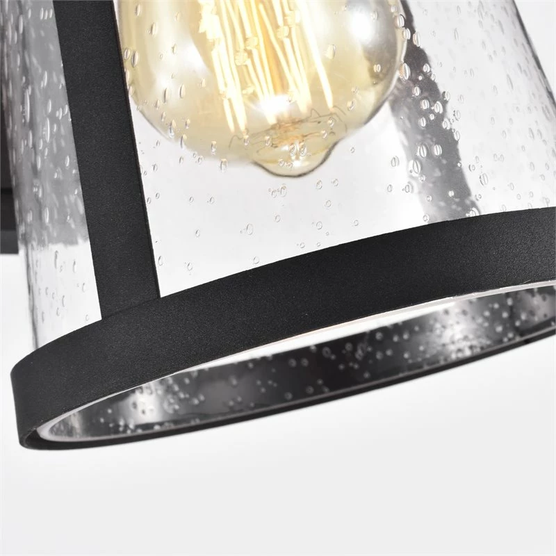 Discount π Chloe Lighting Freya 11" 1-Light Steel And Glass Outdoor Wall Sconce In Black π₯ - Image 9