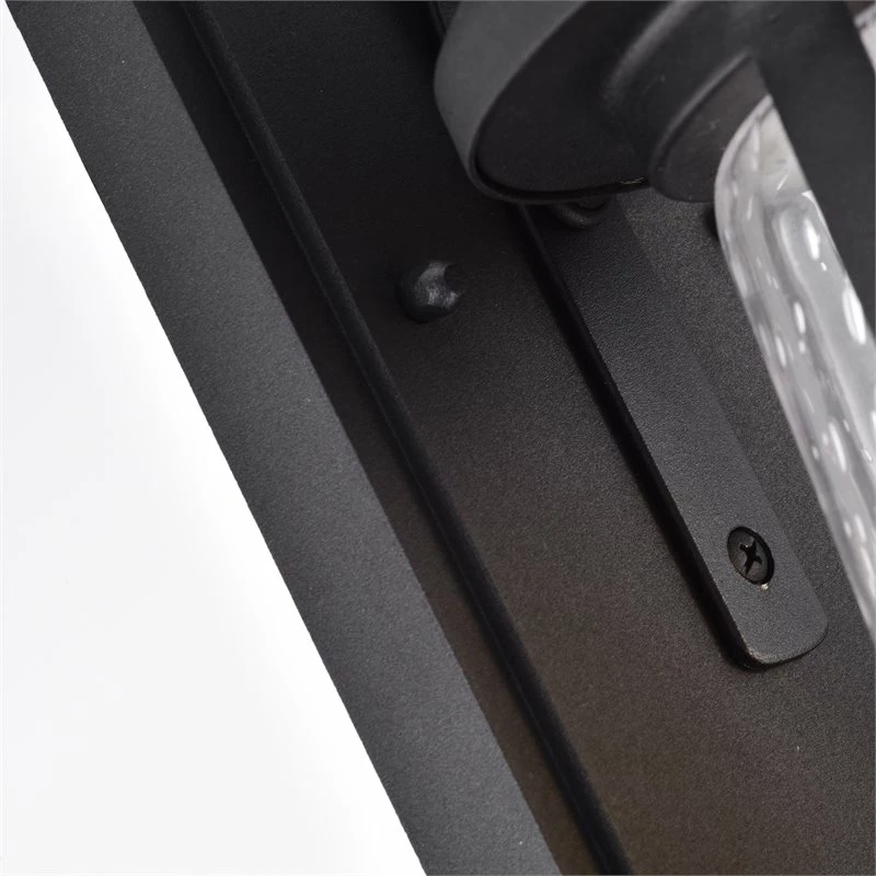 New π Chloe Lighting Freya 12" 1-Light Steel And Glass Outdoor Wall Sconce In Black π - Image 10