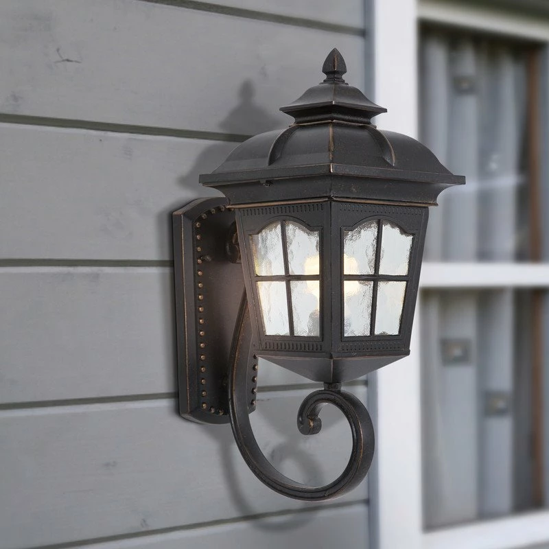 Top 10 π Yosemite Home Decor Amelia 1-Light Glass Outdoor Wall Lantern Sconce In Bronze β€οΈ - Image 2