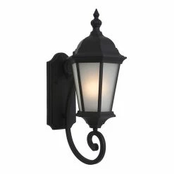 Wholesale β Yosemite Home Decor Brielle 1-Light Glass Outdoor Wall Lantern Sconce In Black β¨