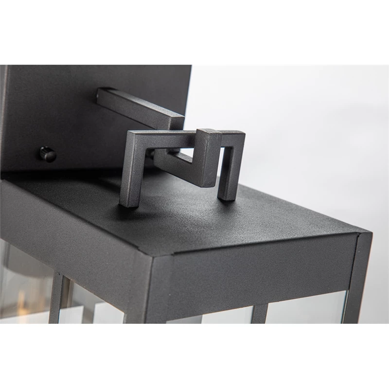 Cheap π€© ELE Light & Decor Amara Transitional Outdoor Wall Sconces 13-in Clear Glass Matte Black π€© - Image 7