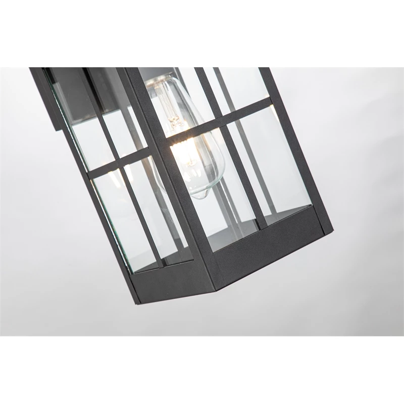 Cheap π€© ELE Light & Decor Amara Transitional Outdoor Wall Sconces 13-in Clear Glass Matte Black π€© - Image 3